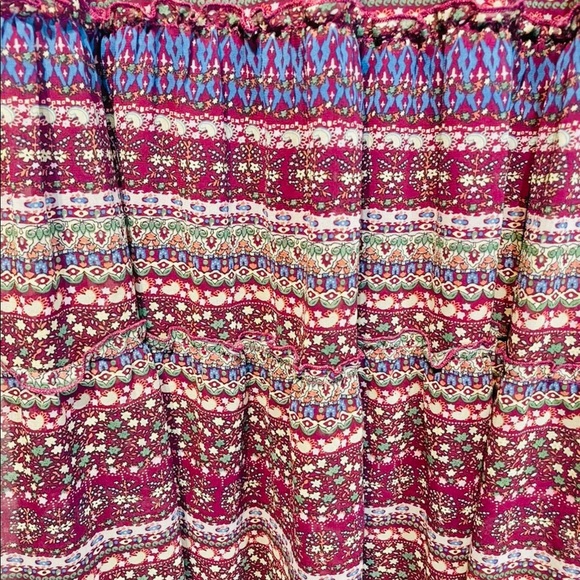 Imaginary Voyage Women’s Boho Long Maxi Crinkle Skirt Size Medium😃 - Picture 5 of 6